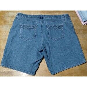 Lee Women's Denim Blue Jean Shorts Bermuda Regular Fit 20W Made To Fit